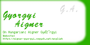 gyorgyi aigner business card